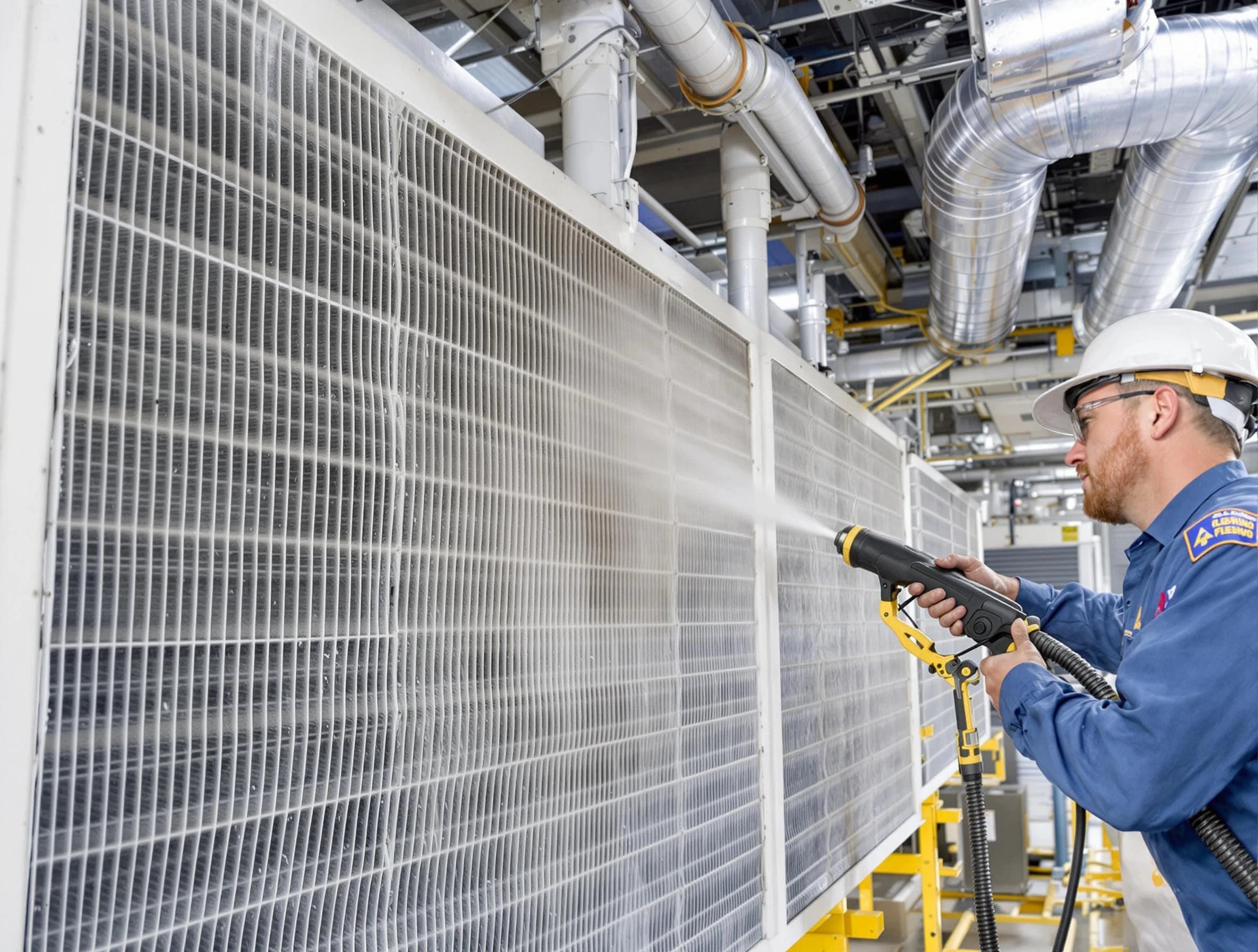 Professional commercial coil cleaning by Innsbrook Air Duct Cleaning in Innsbrook